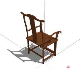 現代中式木質家具椅子設計 融合傳統與創新的SU模型實踐